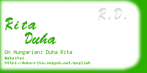 rita duha business card